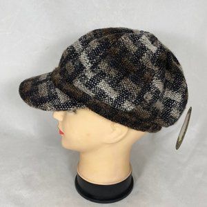 Scala Pronto Chunky Hat With Brim BLK-BRN NWT